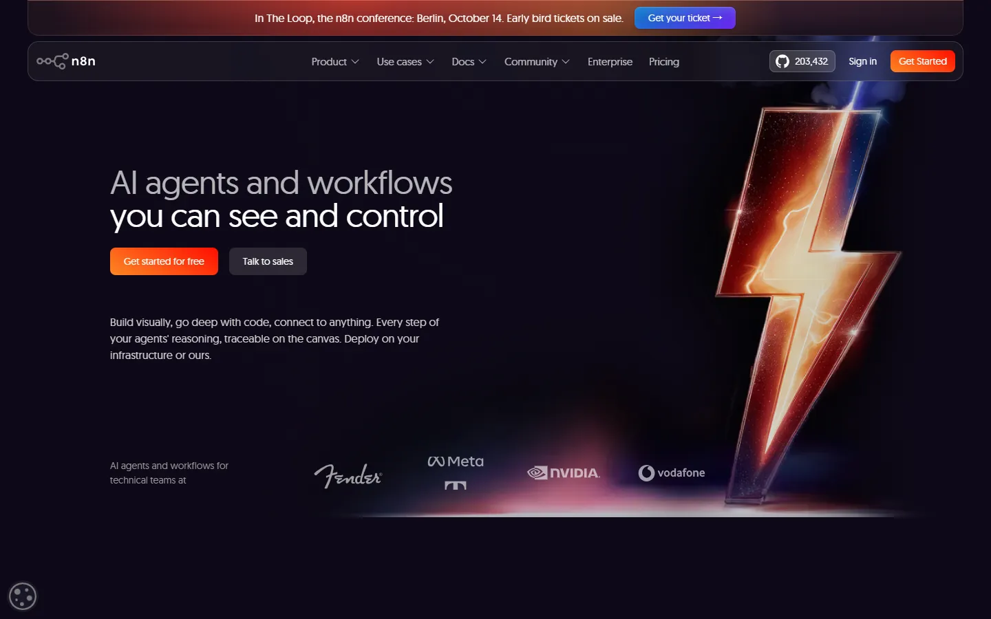 n8n homepage